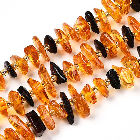 Natural Amber Beads Strands G-T138-237-1