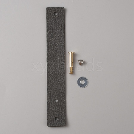 Litchi Texture PU Leather Drawer Pulls FIND-WH0136-82-1