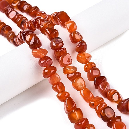 Natural Dyed & Heated Agate Beads Strands G-N342-65C-1