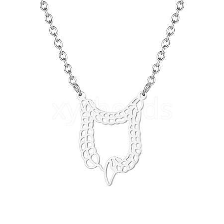 Stainless Steel Irregular Pendant Necklaces for Women TH5959-2-1