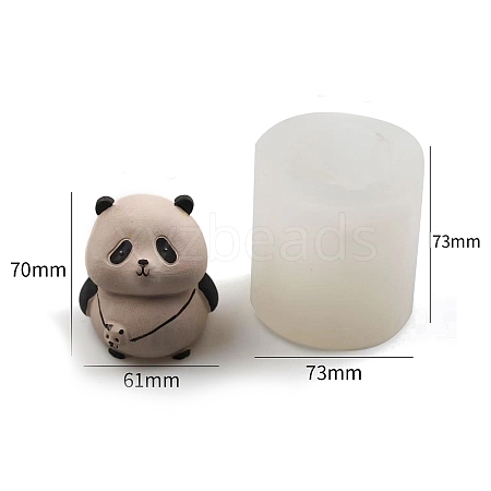 Panda with Crossbody Bag Figurine Scented Candle Silicone Molds PW-WG88362-01-1