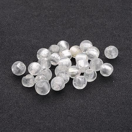 Handmade Silver Foil Glass Beads FOIL-R054-18-1