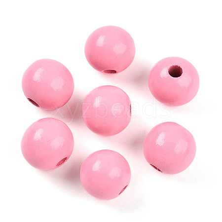 Painted Natural Wood Beads WOOD-A018-16mm-13-1