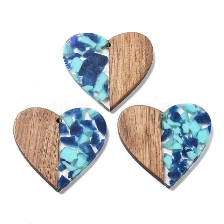 Resin and Walnut Pendants LS-FIND-R051-09H-1