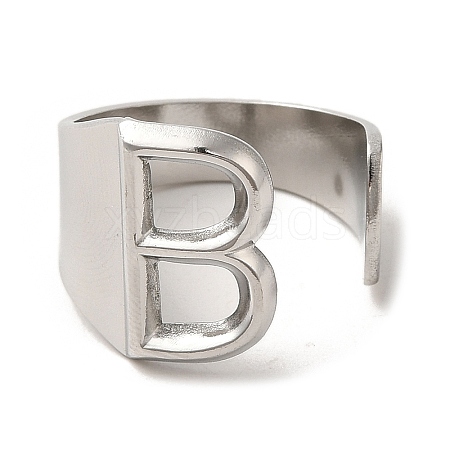 Non-Tarnish 201 Stainless Steel Finger Rings RJEW-H223-04P-B-1