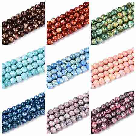 Baking Paint Glass Beads Strands DGLA-N016-4mm-M-1