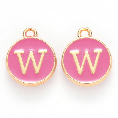 Golden Plated Alloy Enamel Charms X-ENAM-S118-08W-1