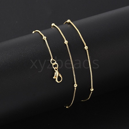 Brass Satellite Chains Necklaces for Women NJEW-D302-33G-1