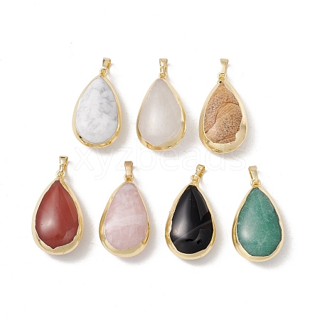 Natural Gemstone Pendants G-I323-04LG-1