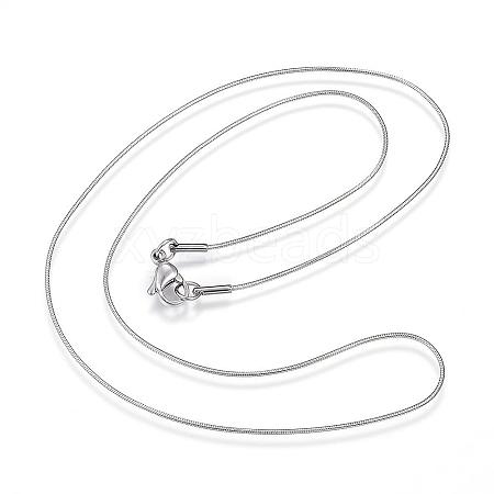 Non-Tarnish 304 Stainless Steel Snake Chain Necklaces NJEW-D285-02P-1