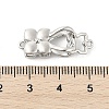 Brass Micro Pave Clear Cubic Zirconia Interlocking Clasps KK-U059-16P-3