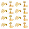 Unicraftale 40Pcs Ion Plating(IP) 304 Stainless Steel Stud Earring Findings STAS-UN0042-98-1