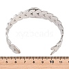 304 Stainless Steel Leaf Cuff Bangle Making STAS-F366-12A-P-2