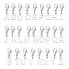 26Pcs 26 Styles 201 Stainless Steel Letter A~Z Pendant Decorations HJEW-UN00005-1