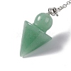 Natural Green Aventurine Cone Dowsing Pendulum Pendants G-G983-04P-03-3