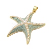 Rack Plating Brass Pave Cubic Zirconia Pendants KK-Z074-14G-2