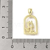 Rack Plating Brass Micro Pave Cubic Zirconia Pendants KK-C052-02C-G-3