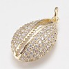 Brass Micro Pave Cubic Zirconia Pendants KK-I614-067G2-1