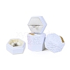 Embossed Hexagon Plastic Pendant Necklace Storage Boxes PW-WG7B998-04-1