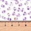 Spray Painted with Glitter Powder Glass Seed Beads SEED-T007-09B-4