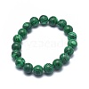 Synthetic Malachite(Dyed) Bead Stretch Bracelets BJEW-K212-A-031-2