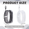 4Pcs 2 Colors Oval Transparent PVC Mini Cable Organizer Zipper Bags AJEW-PH0012-02-2
