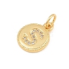 Brass Micro Pave Clear Cubic Zirconia Charms CU-CBA56CE-12G-S-2