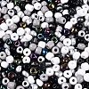 Opaque & Transparent Inside Colours 6/0 Glass Seed Beads SEED-F004-4mm-01-3