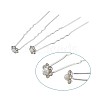 Wedding Bridal Alloy Rhinestone Hair Forks OHAR-TAC0001-01S-3