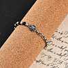 304 Stainless Steel Skull Link Bracelets BJEW-F486-03P-3