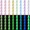 80Pcs 8 Colors Luminous Resin Doll Ornaments RESI-SZ0003-49-1