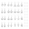 14 Pairs 14 Styles Glass Blank Dome Dangle Earrings EJEW-AB00021-1