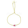 Daisy Charm Glass Seed Bead Slider Bracelets JL6020-1-1