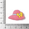 Hat with Bowknot Silicone Focal Beads SIL-M006-04C-3