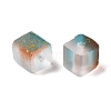 Frosted Glass Beads with Golden Glitter Powder LS-DGLA-NH001-8mm-01F-2