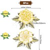 Peony Shape Water Soluable Multi-Layer Appliques PATC-WH0011-02-2