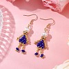 Glass Seed Beaded Dangle Earrings EJEW-MZ00366-1