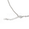 FireBrick Enamel Bat with Cross Pendant Necklace & Dangle Earrings SJEW-G081-03AS-4