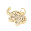 Rack Plating Brass Cubic Zirconia Pendants X-KK-Z060-17G-2