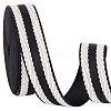   9.4~10 Yards Polycotton Striped Ribbons SRIB-PH0010-33-1