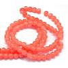 Baking Painted Imitation Jade Glass Round Bead Strands DGLA-Q021-6mm-31-3