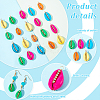 30Pcs 5 Colors Spray Painted Natural Cowrie Shell Pendants SSHEL-GA0001-15-8