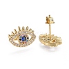 Brass Micro Pave Cubic Zirconia Stud Earrings EJEW-L224-29G-2