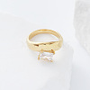 304 Stainless Steel Glass Finger Rings LS-MD8256-3-2