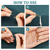 32Pcs 8 Styles Brass Micro Pave Cubic Zirconia Ice Pick Pinch Bails ZIRC-FH0001-54-3