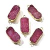 Natural Dyed Quartz Crystal Links Connector Charms G-K189-02LG-04-1