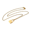 304 Stainless Steel Rolo Chain Pendant Necklaces NJEW-S444-01G-13-2