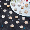 WADORN 20Pcs 2 Colors Zinc Alloy Rhinestone Jewelry Snap Buttons FIND-WR0010-40-5