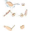 304 Stainless Steel Stud Earrings Findings STAS-PH0018-10-3
