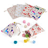 20Pcs 4 Styles Christmas Cotton Fabric Cloth Bag ABAG-TA0002-11-2